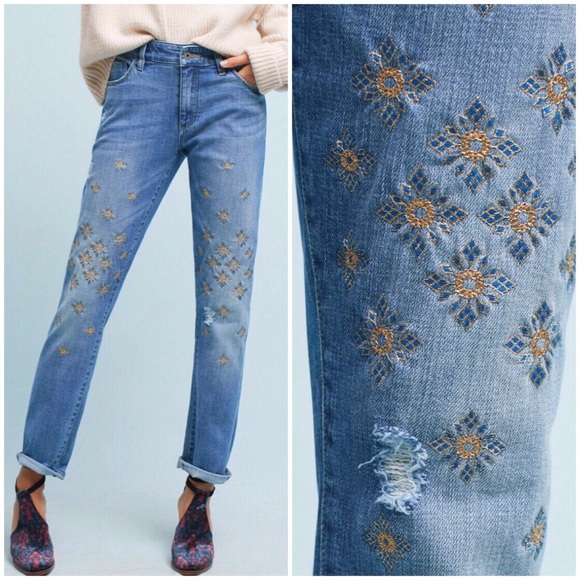 Anthropologie Denim - NWOT Anthropologie Sz 27 Embroidered Pilcro Jeans